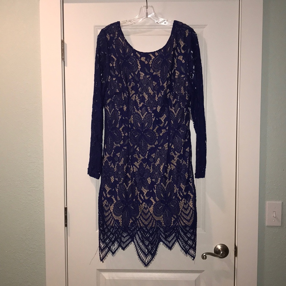 👗ROYAL BLUE LACE COCKTAIL DRESS 👗